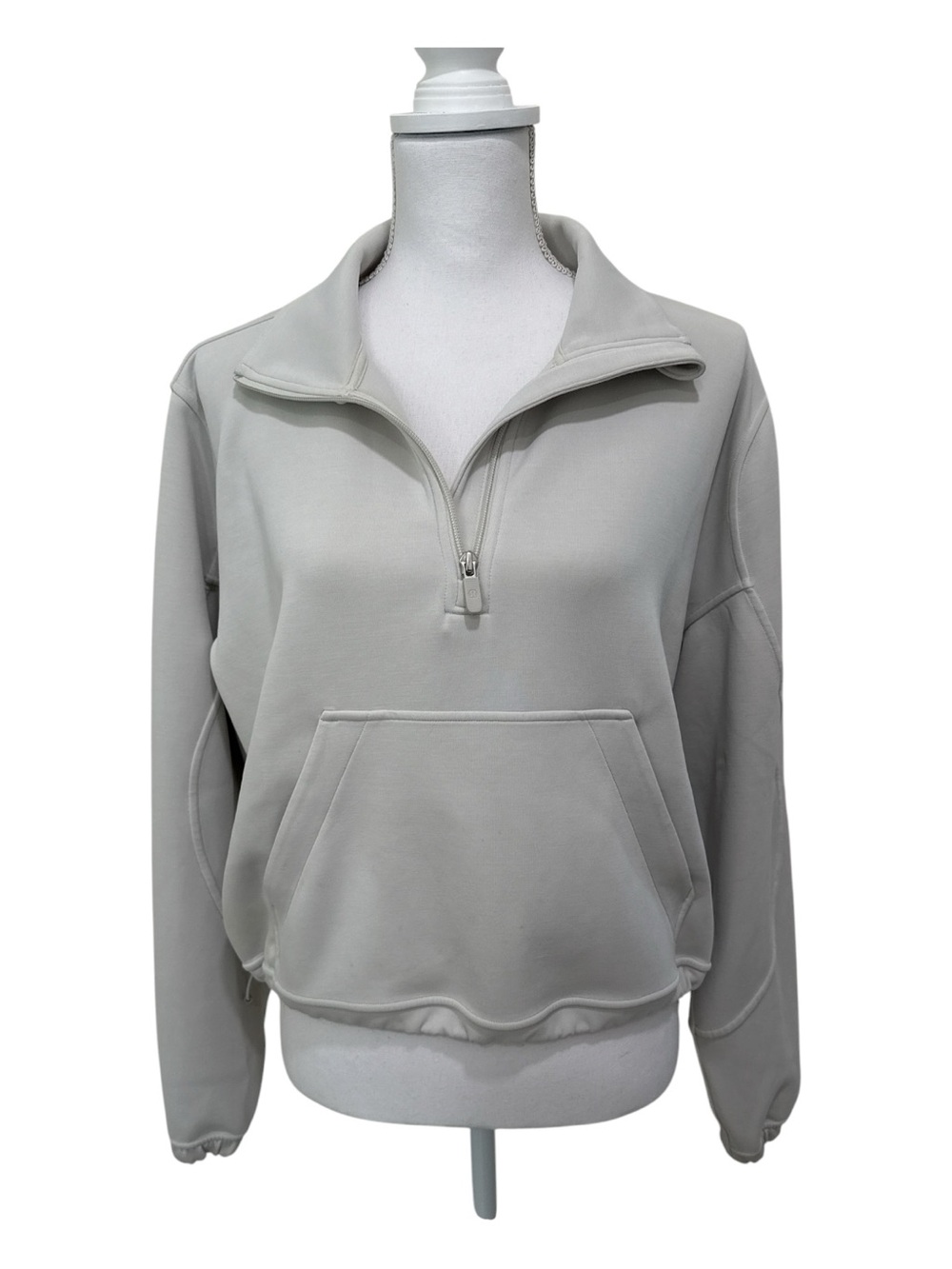 lululemon Brushed Softstreme Half-Zip Pullover - Jade Grey Sz 10